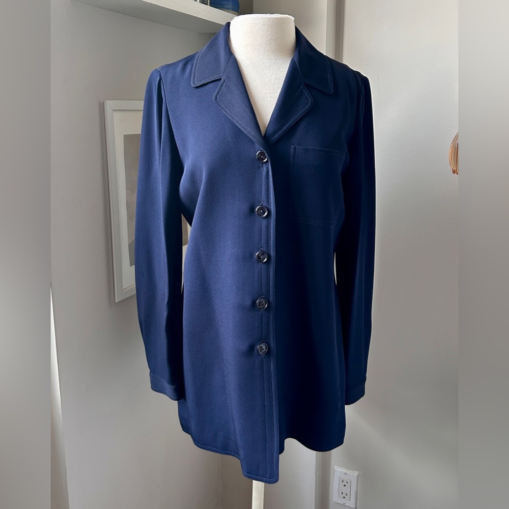 90s silk top/blazer